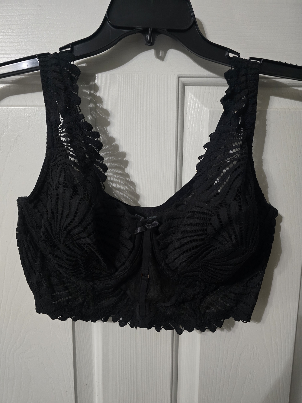 Cacique Black Lace Longline Bra